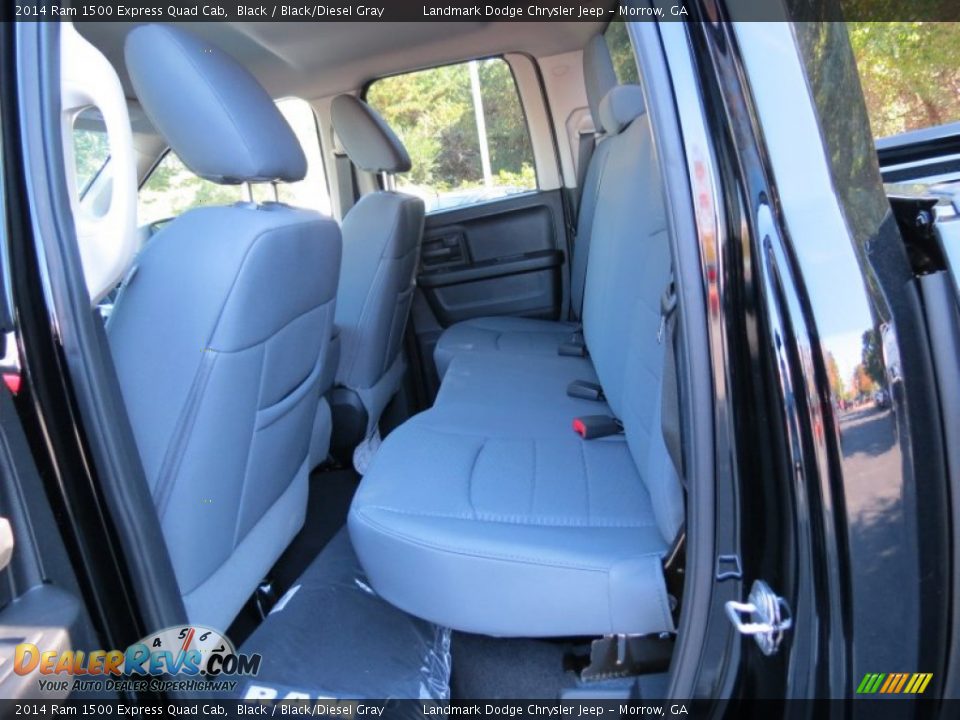2014 Ram 1500 Express Quad Cab Black / Black/Diesel Gray Photo #7
