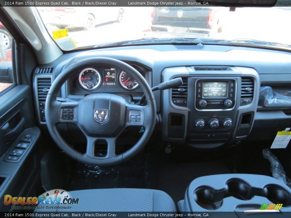 2014 Ram 1500 Express Quad Cab Black / Black/Diesel Gray Photo #8