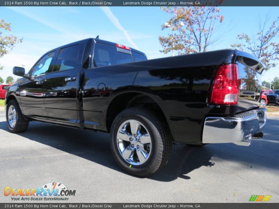 2014 Ram 1500 Big Horn Crew Cab Black / Black/Diesel Gray Photo #2