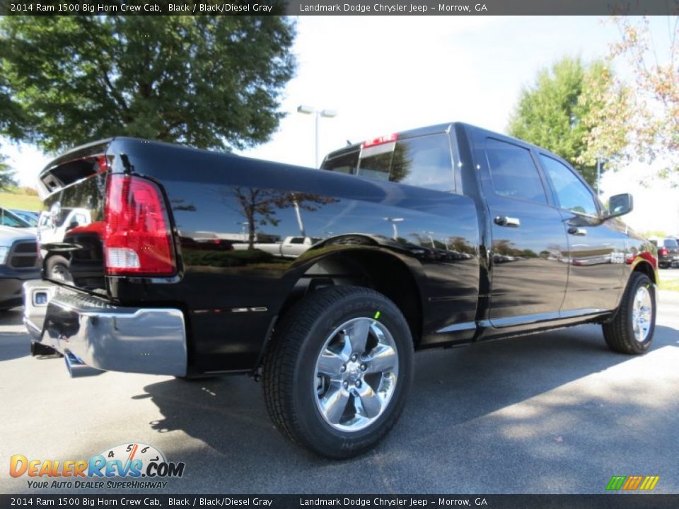 2014 Ram 1500 Big Horn Crew Cab Black / Black/Diesel Gray Photo #3