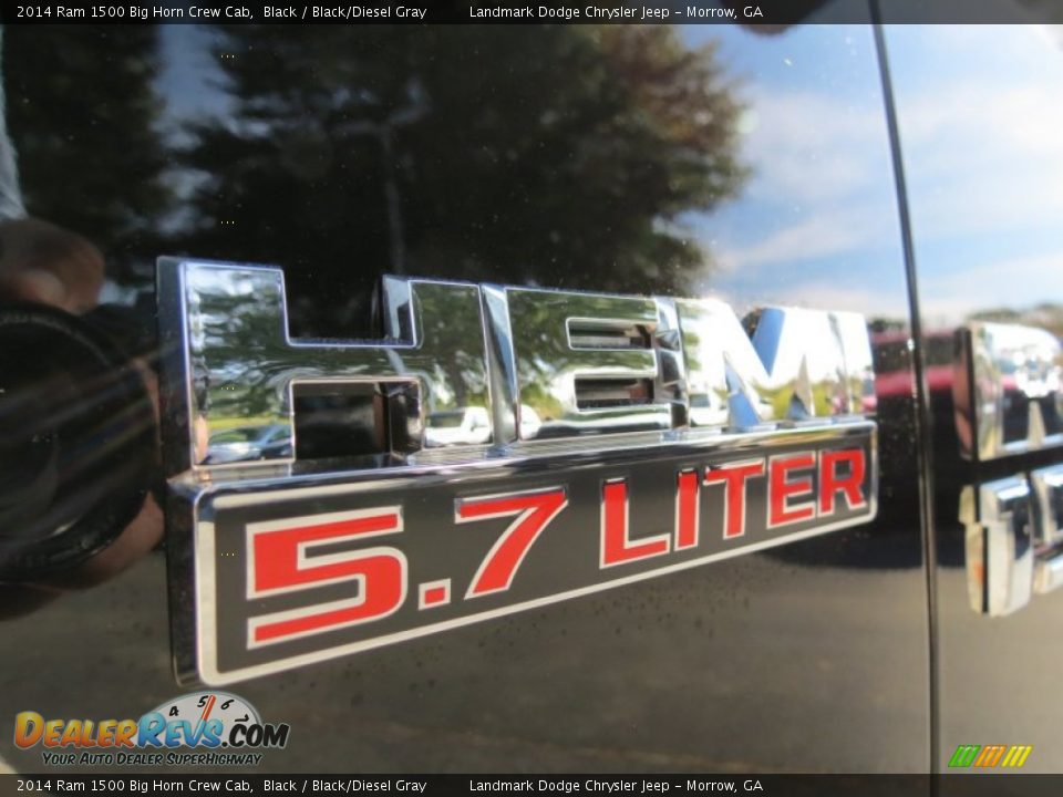2014 Ram 1500 Big Horn Crew Cab Black / Black/Diesel Gray Photo #6
