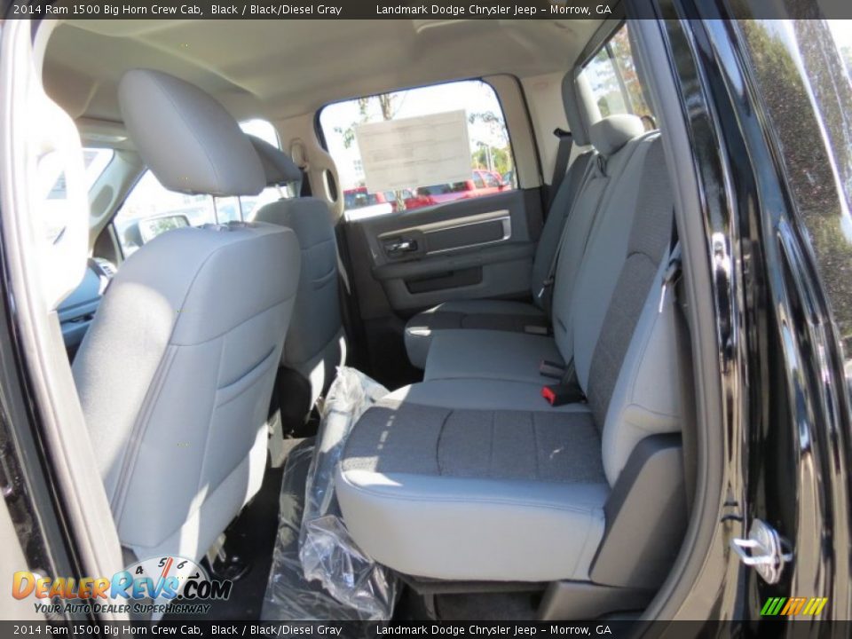 2014 Ram 1500 Big Horn Crew Cab Black / Black/Diesel Gray Photo #8