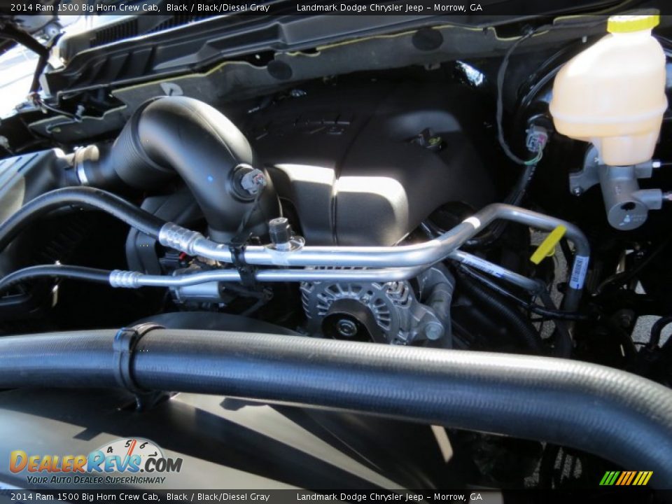 2014 Ram 1500 Big Horn Crew Cab Black / Black/Diesel Gray Photo #10