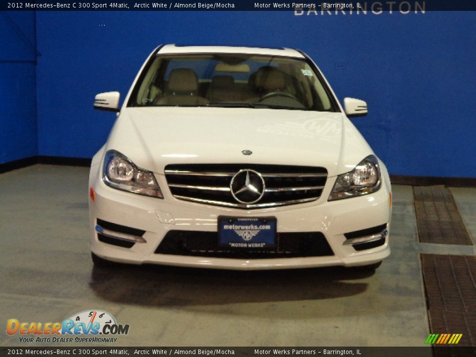 2012 Mercedes-Benz C 300 Sport 4Matic Arctic White / Almond Beige/Mocha Photo #3