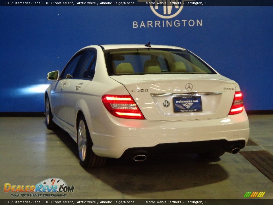 2012 Mercedes-Benz C 300 Sport 4Matic Arctic White / Almond Beige/Mocha Photo #5