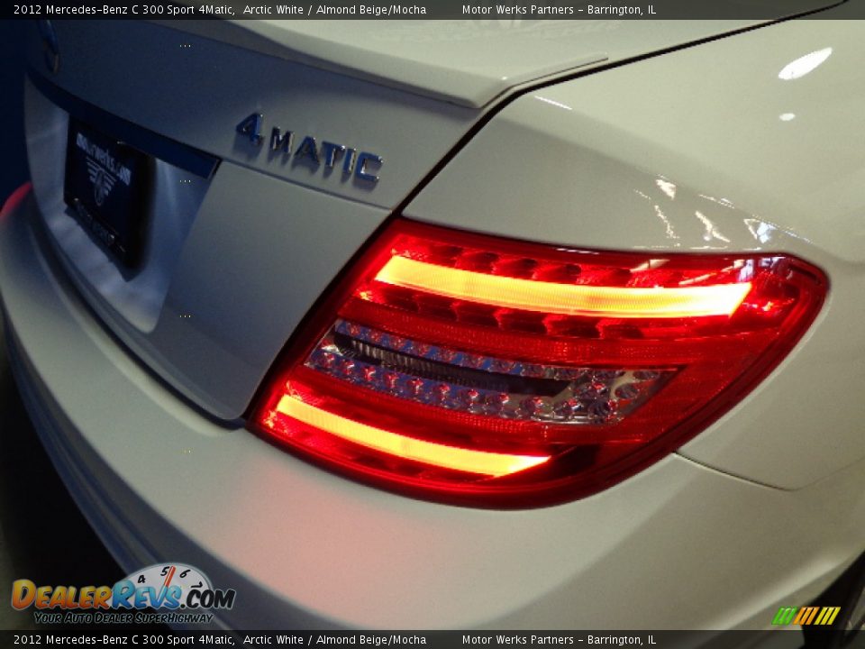 2012 Mercedes-Benz C 300 Sport 4Matic Arctic White / Almond Beige/Mocha Photo #9