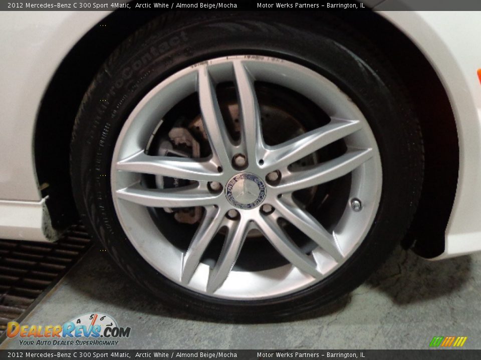 2012 Mercedes-Benz C 300 Sport 4Matic Arctic White / Almond Beige/Mocha Photo #12