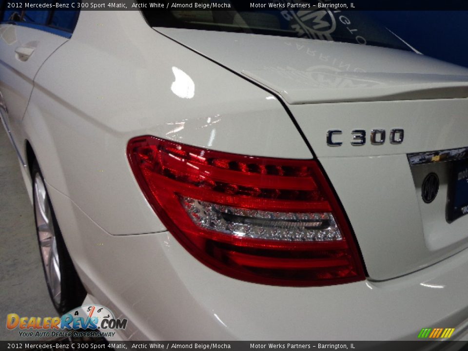 2012 Mercedes-Benz C 300 Sport 4Matic Arctic White / Almond Beige/Mocha Photo #14