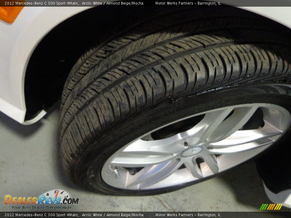 2012 Mercedes-Benz C 300 Sport 4Matic Arctic White / Almond Beige/Mocha Photo #15