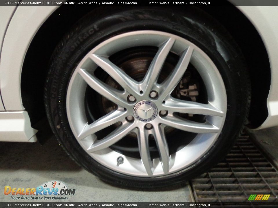 2012 Mercedes-Benz C 300 Sport 4Matic Arctic White / Almond Beige/Mocha Photo #17