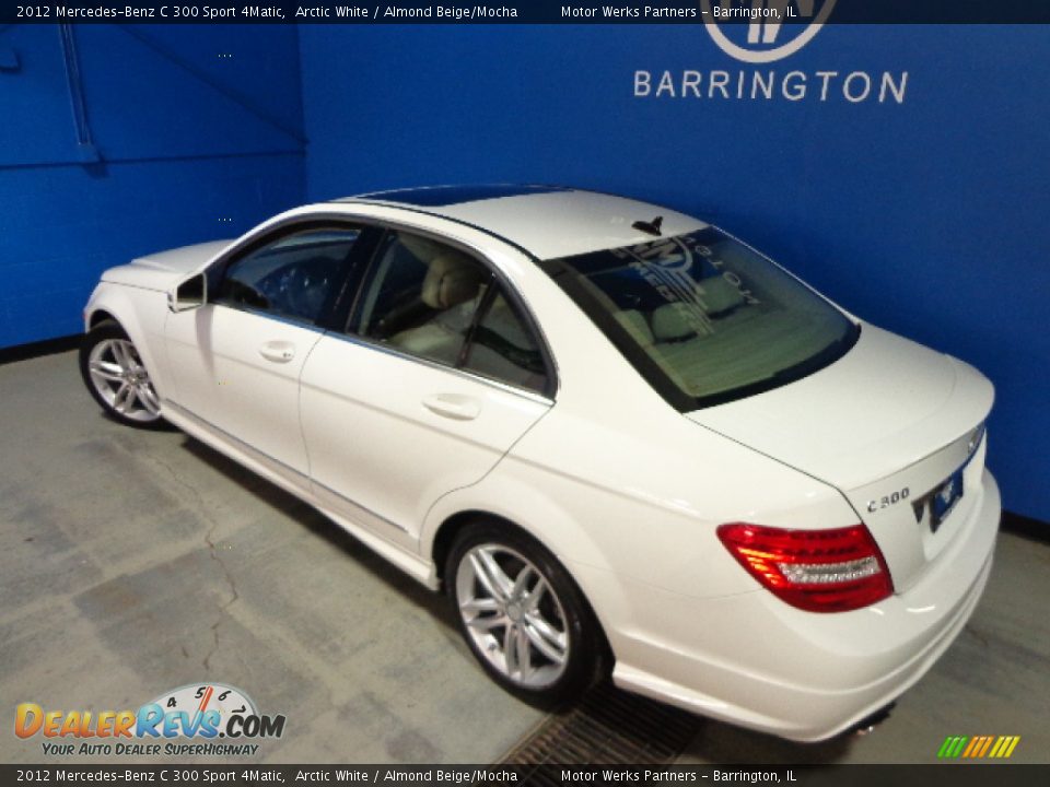 2012 Mercedes-Benz C 300 Sport 4Matic Arctic White / Almond Beige/Mocha Photo #19