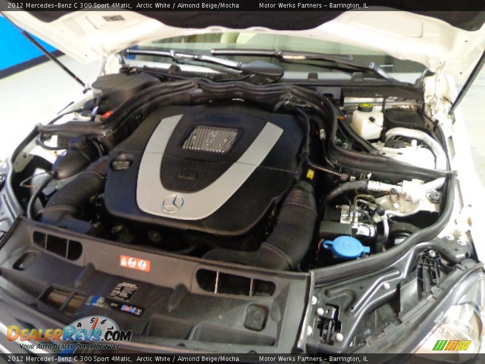 2012 Mercedes-Benz C 300 Sport 4Matic Arctic White / Almond Beige/Mocha Photo #20