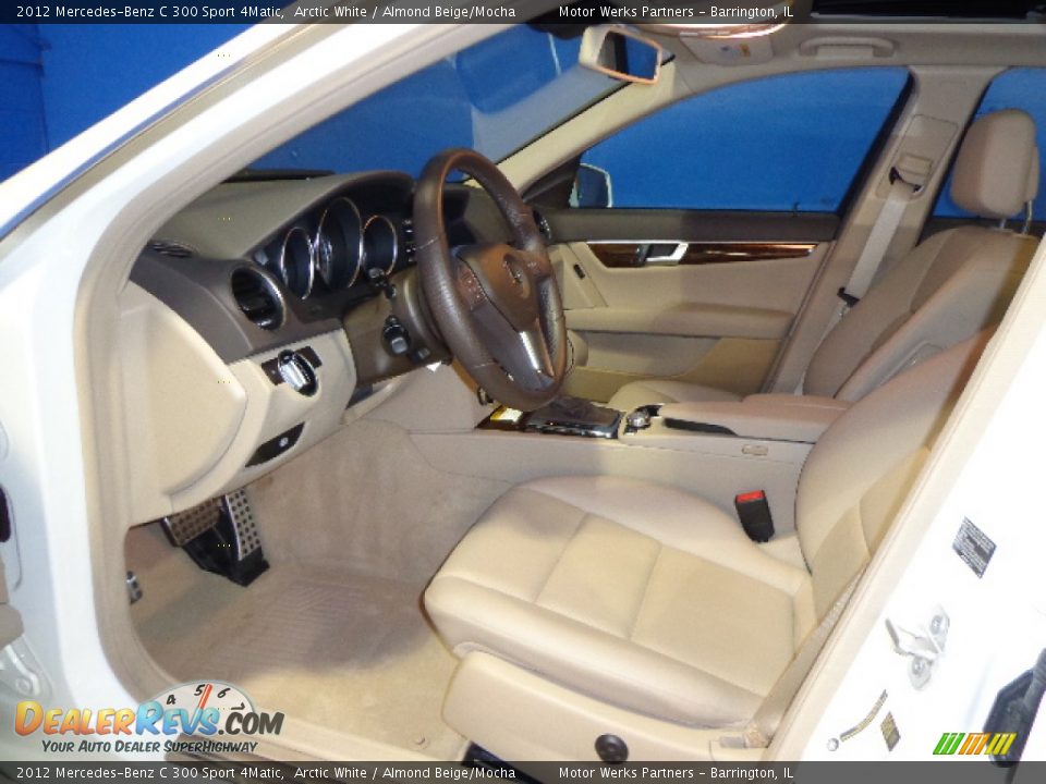 2012 Mercedes-Benz C 300 Sport 4Matic Arctic White / Almond Beige/Mocha Photo #23