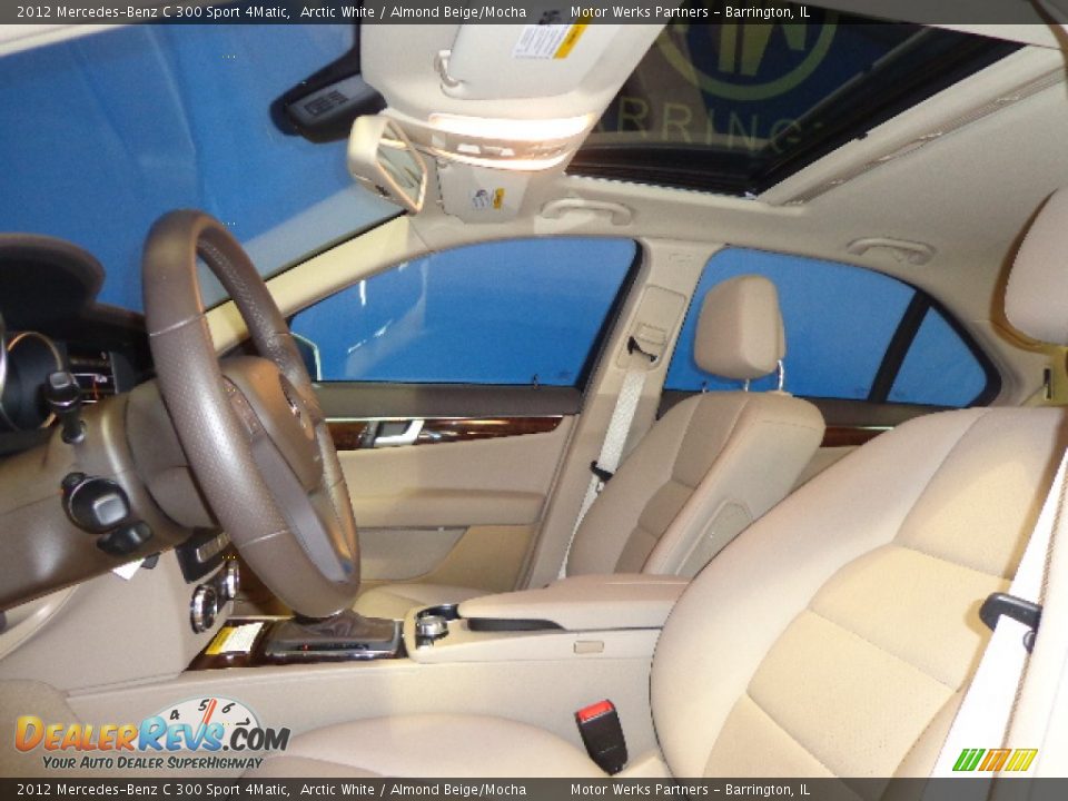 2012 Mercedes-Benz C 300 Sport 4Matic Arctic White / Almond Beige/Mocha Photo #24