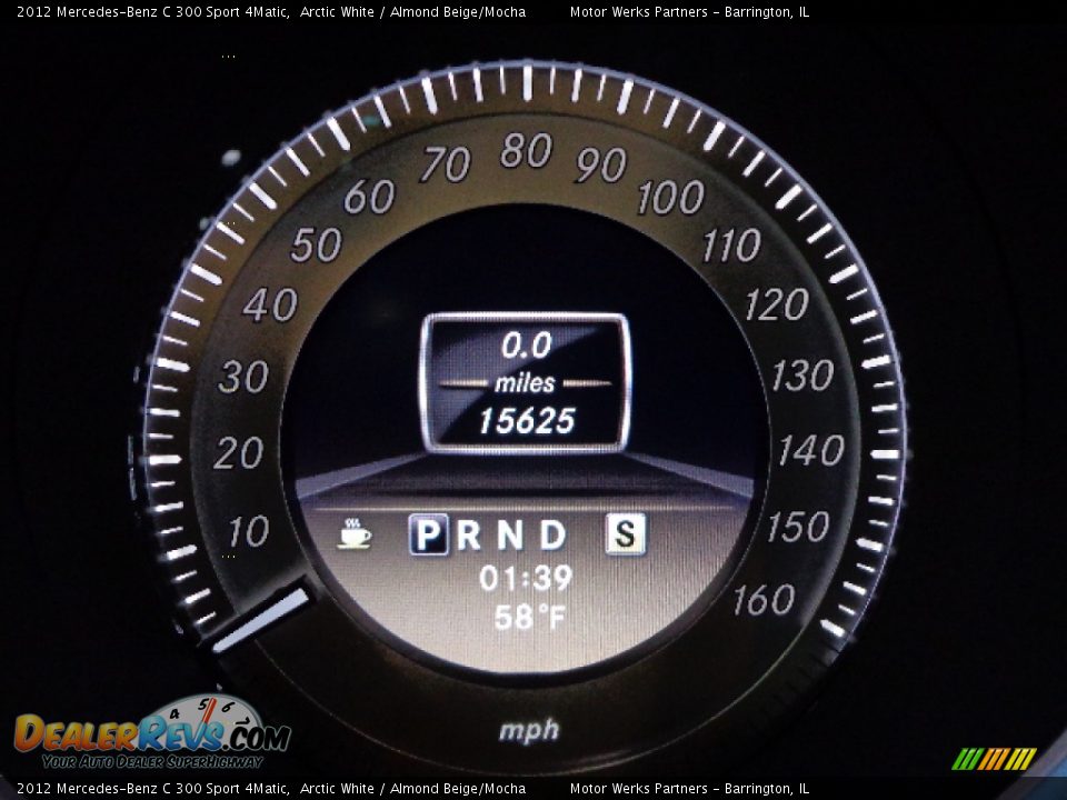 2012 Mercedes-Benz C 300 Sport 4Matic Arctic White / Almond Beige/Mocha Photo #26