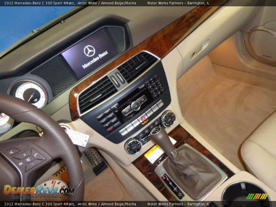 2012 Mercedes-Benz C 300 Sport 4Matic Arctic White / Almond Beige/Mocha Photo #27