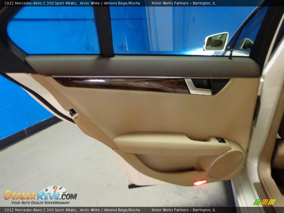2012 Mercedes-Benz C 300 Sport 4Matic Arctic White / Almond Beige/Mocha Photo #29