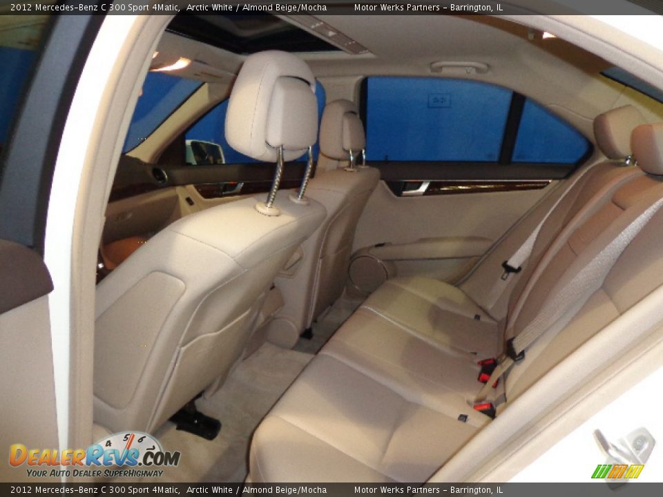 2012 Mercedes-Benz C 300 Sport 4Matic Arctic White / Almond Beige/Mocha Photo #30
