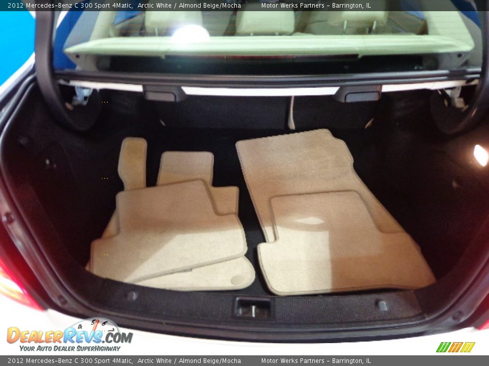 2012 Mercedes-Benz C 300 Sport 4Matic Arctic White / Almond Beige/Mocha Photo #31
