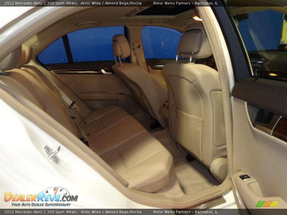 2012 Mercedes-Benz C 300 Sport 4Matic Arctic White / Almond Beige/Mocha Photo #33