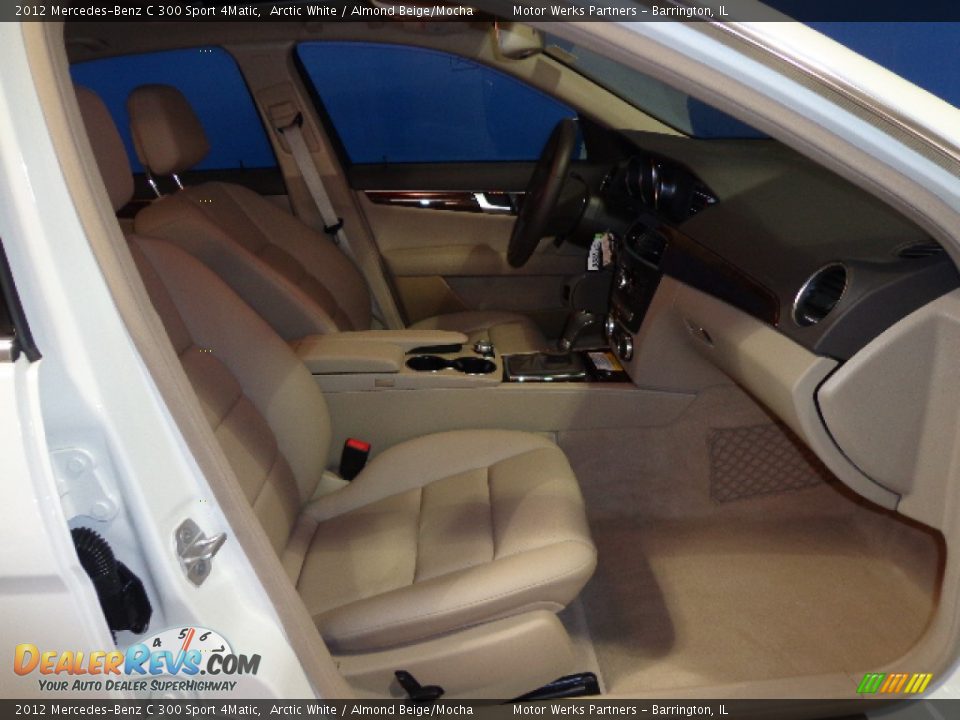 2012 Mercedes-Benz C 300 Sport 4Matic Arctic White / Almond Beige/Mocha Photo #34