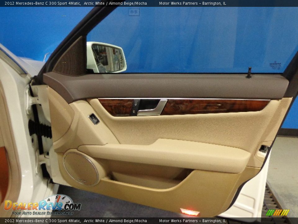 2012 Mercedes-Benz C 300 Sport 4Matic Arctic White / Almond Beige/Mocha Photo #35