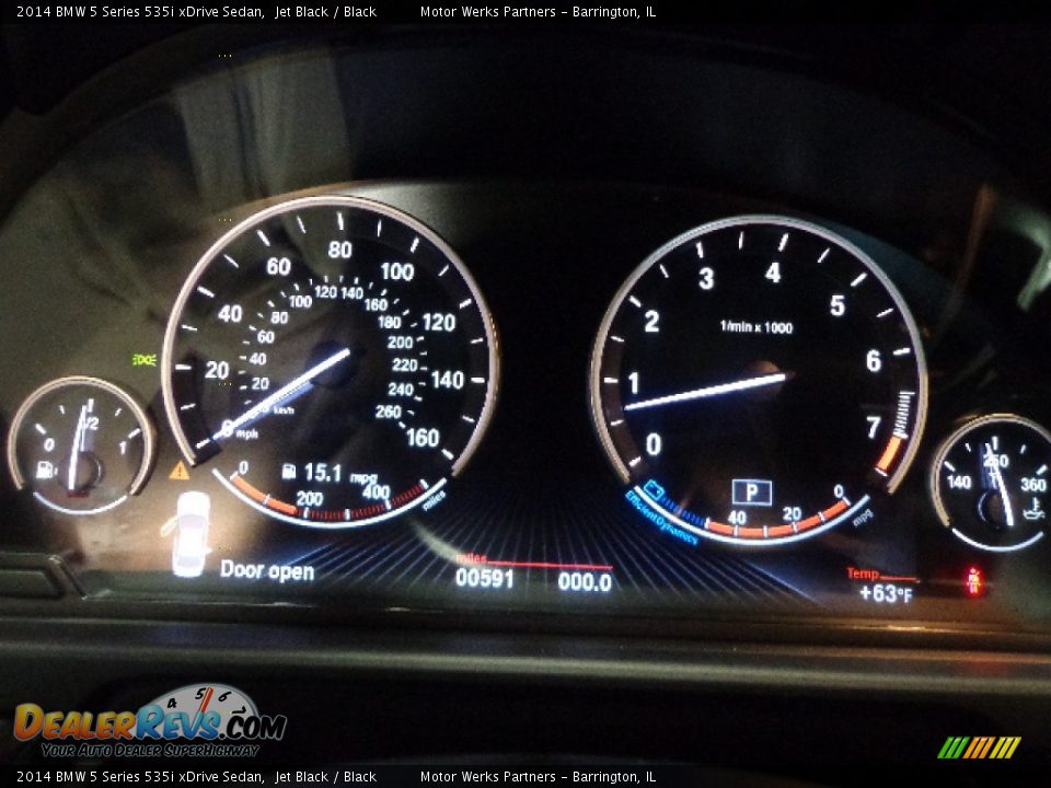 2014 BMW 5 Series 535i xDrive Sedan Jet Black / Black Photo #15