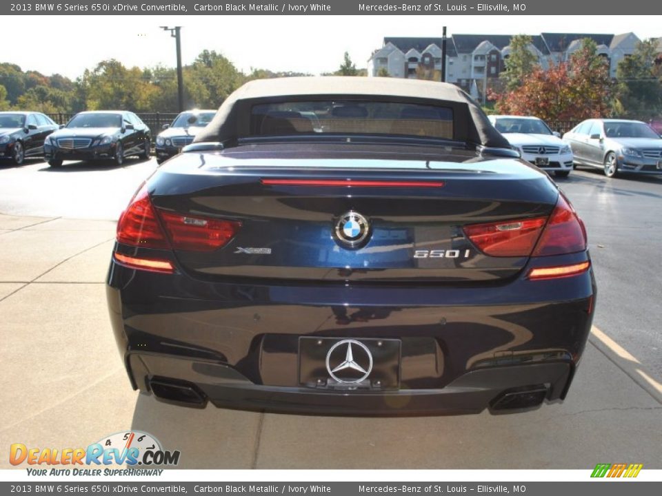 2013 BMW 6 Series 650i xDrive Convertible Carbon Black Metallic / Ivory White Photo #3