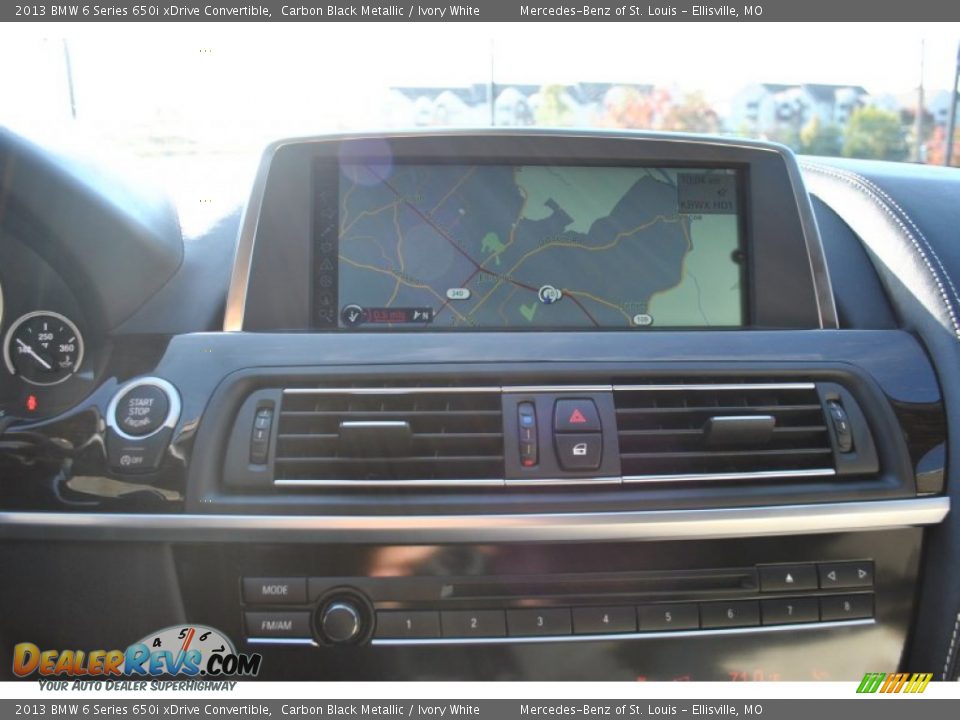 2013 BMW 6 Series 650i xDrive Convertible Carbon Black Metallic / Ivory White Photo #6