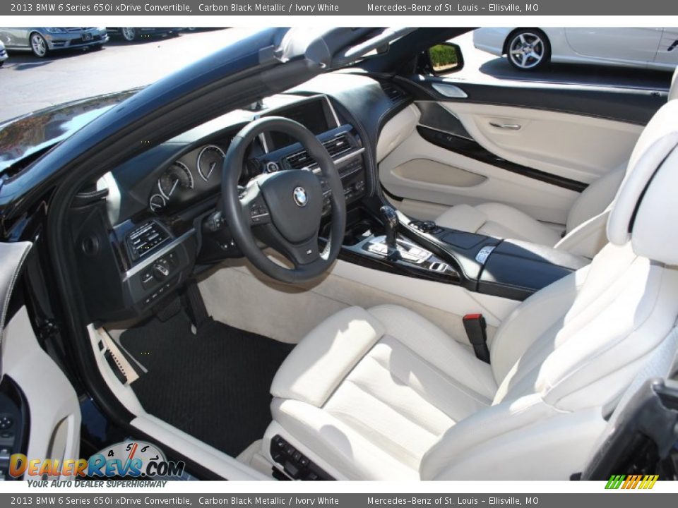 Ivory White Interior - 2013 BMW 6 Series 650i xDrive Convertible Photo #15