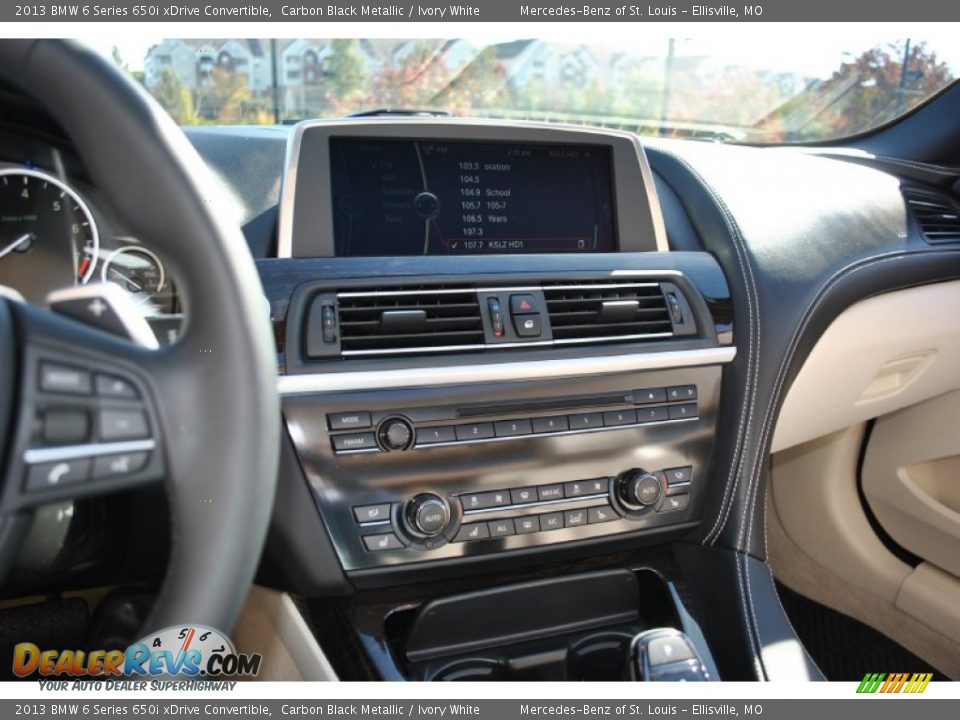 2013 BMW 6 Series 650i xDrive Convertible Carbon Black Metallic / Ivory White Photo #18