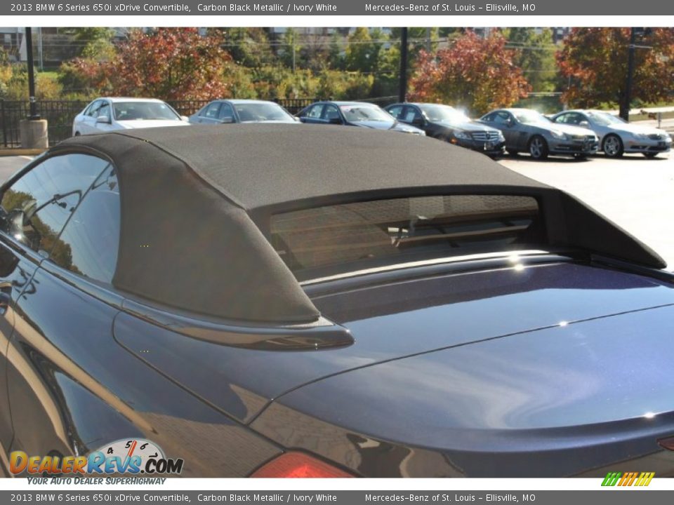 2013 BMW 6 Series 650i xDrive Convertible Carbon Black Metallic / Ivory White Photo #22