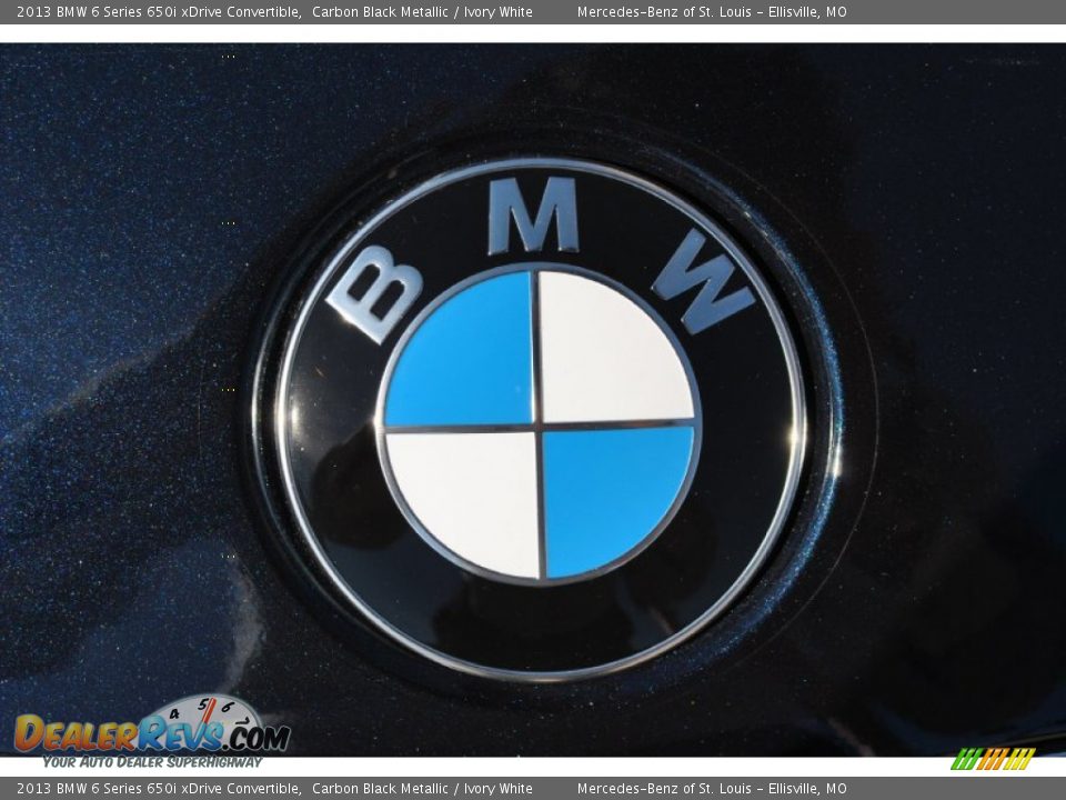 2013 BMW 6 Series 650i xDrive Convertible Carbon Black Metallic / Ivory White Photo #23