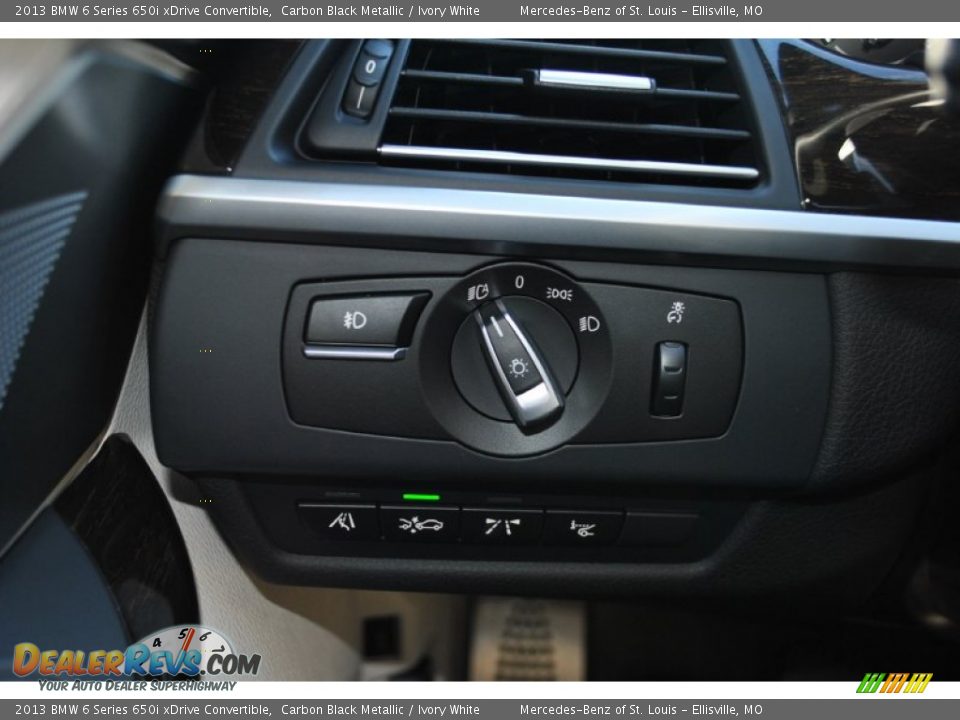 2013 BMW 6 Series 650i xDrive Convertible Carbon Black Metallic / Ivory White Photo #34