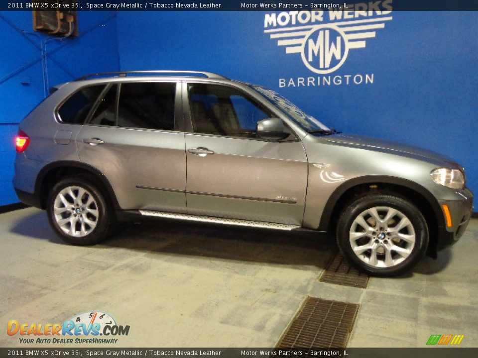 2011 BMW X5 xDrive 35i Space Gray Metallic / Tobacco Nevada Leather Photo #3