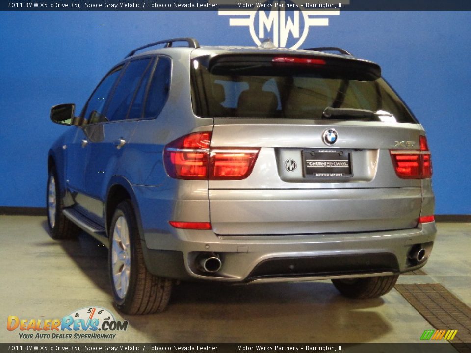 2011 BMW X5 xDrive 35i Space Gray Metallic / Tobacco Nevada Leather Photo #14