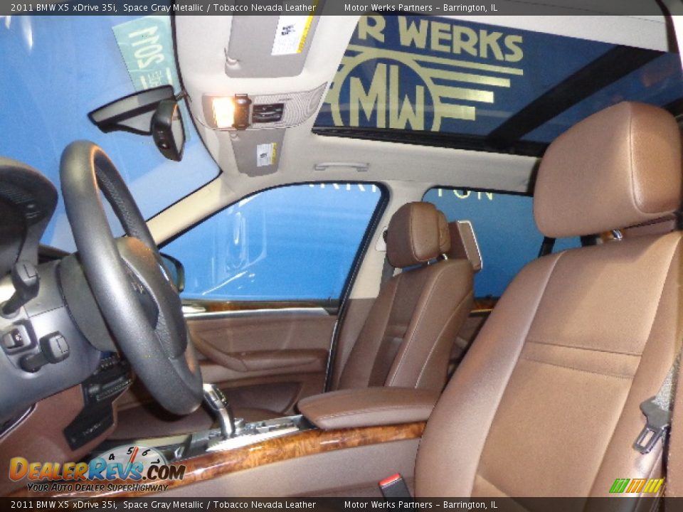 2011 BMW X5 xDrive 35i Space Gray Metallic / Tobacco Nevada Leather Photo #19