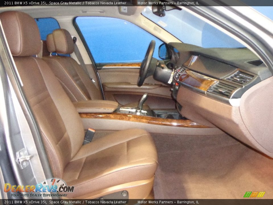 2011 BMW X5 xDrive 35i Space Gray Metallic / Tobacco Nevada Leather Photo #22