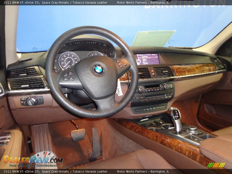 2011 BMW X5 xDrive 35i Space Gray Metallic / Tobacco Nevada Leather Photo #29