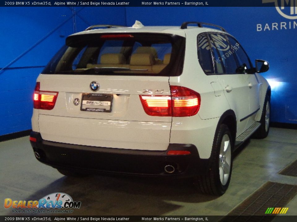 2009 BMW X5 xDrive35d Alpine White / Sand Beige Nevada Leather Photo #7