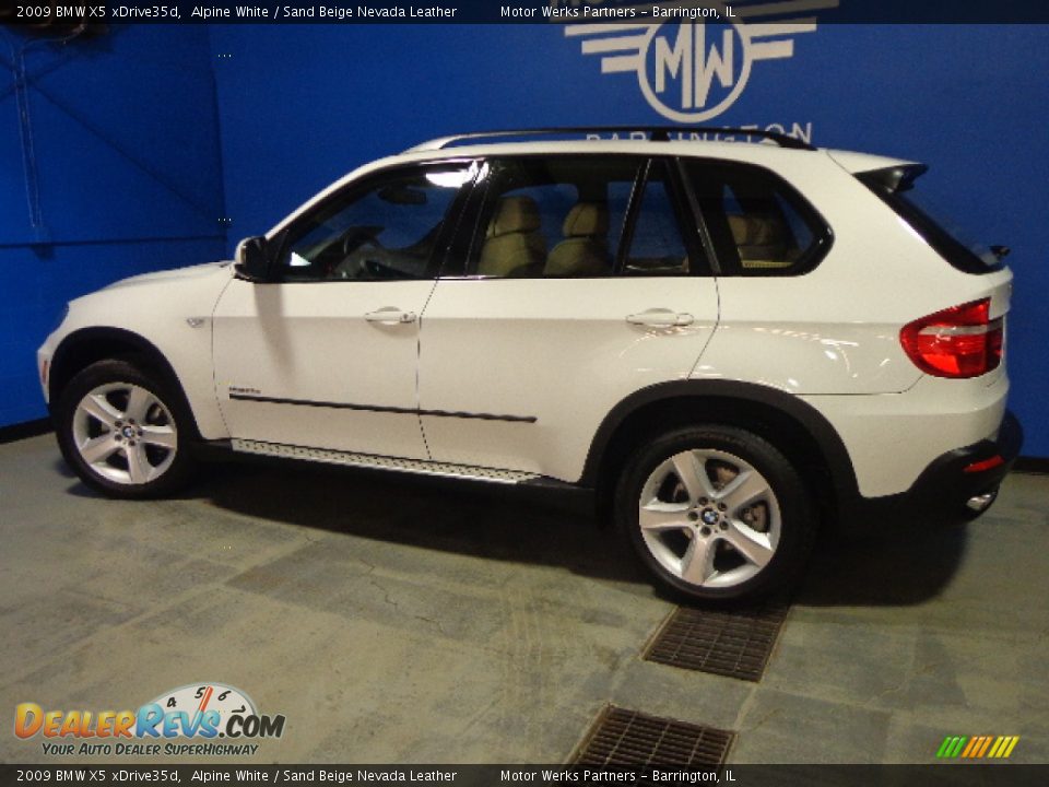 2009 BMW X5 xDrive35d Alpine White / Sand Beige Nevada Leather Photo #9