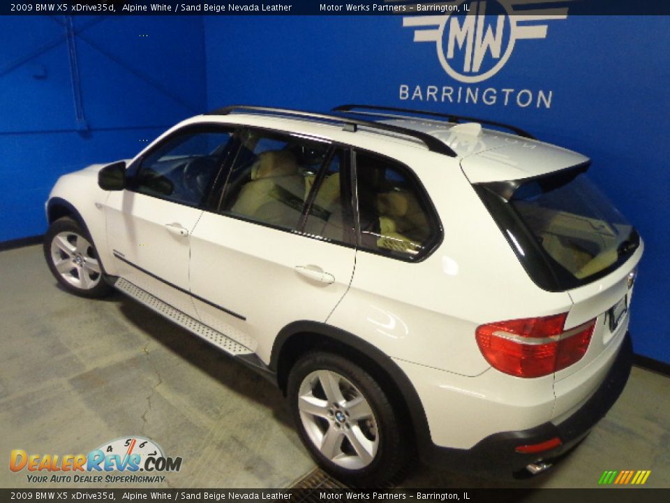 2009 BMW X5 xDrive35d Alpine White / Sand Beige Nevada Leather Photo #10