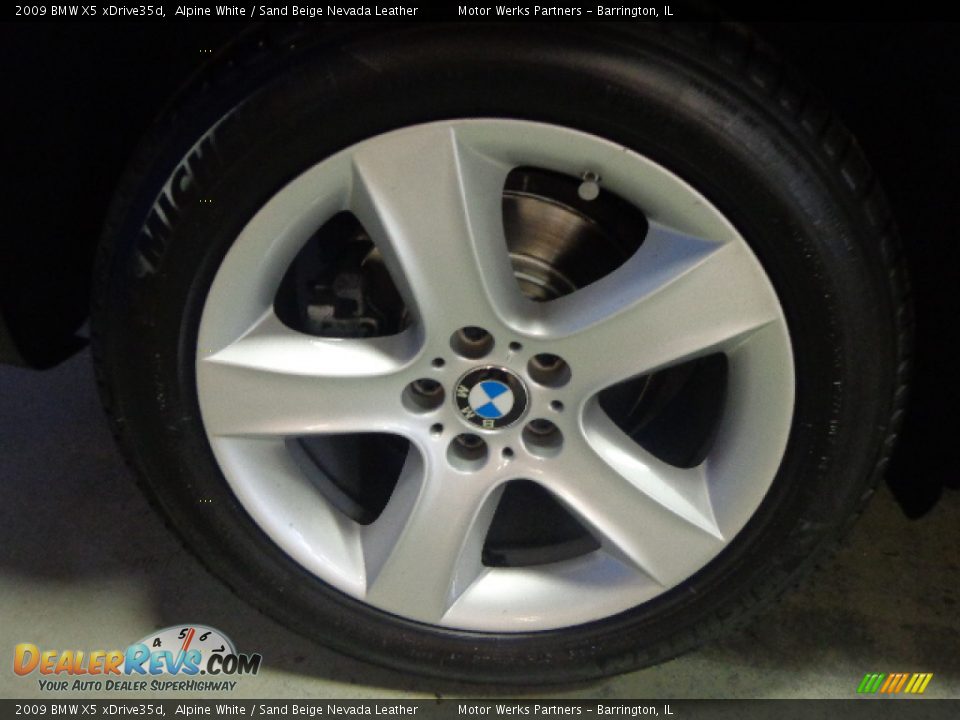 2009 BMW X5 xDrive35d Alpine White / Sand Beige Nevada Leather Photo #13
