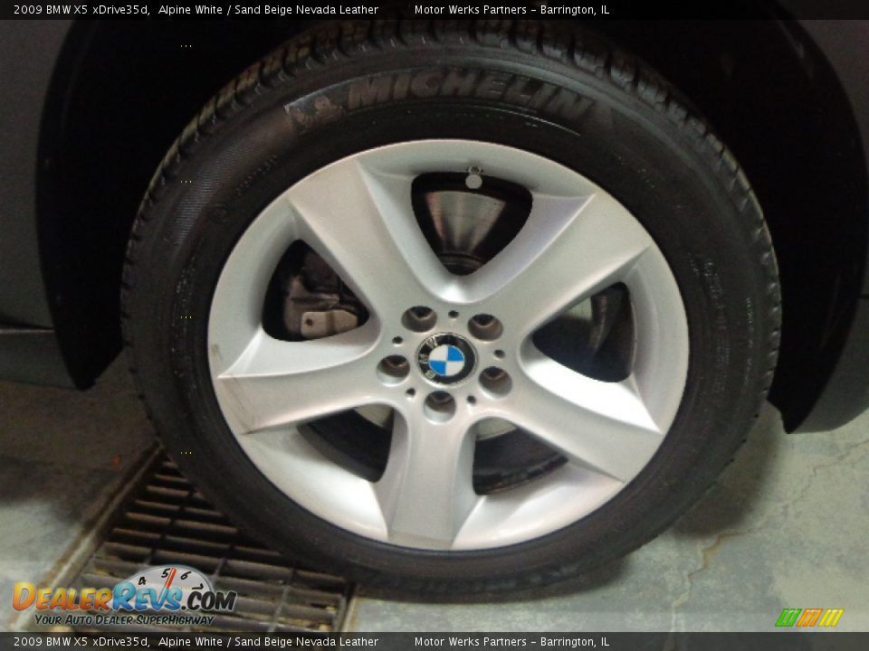 2009 BMW X5 xDrive35d Alpine White / Sand Beige Nevada Leather Photo #14