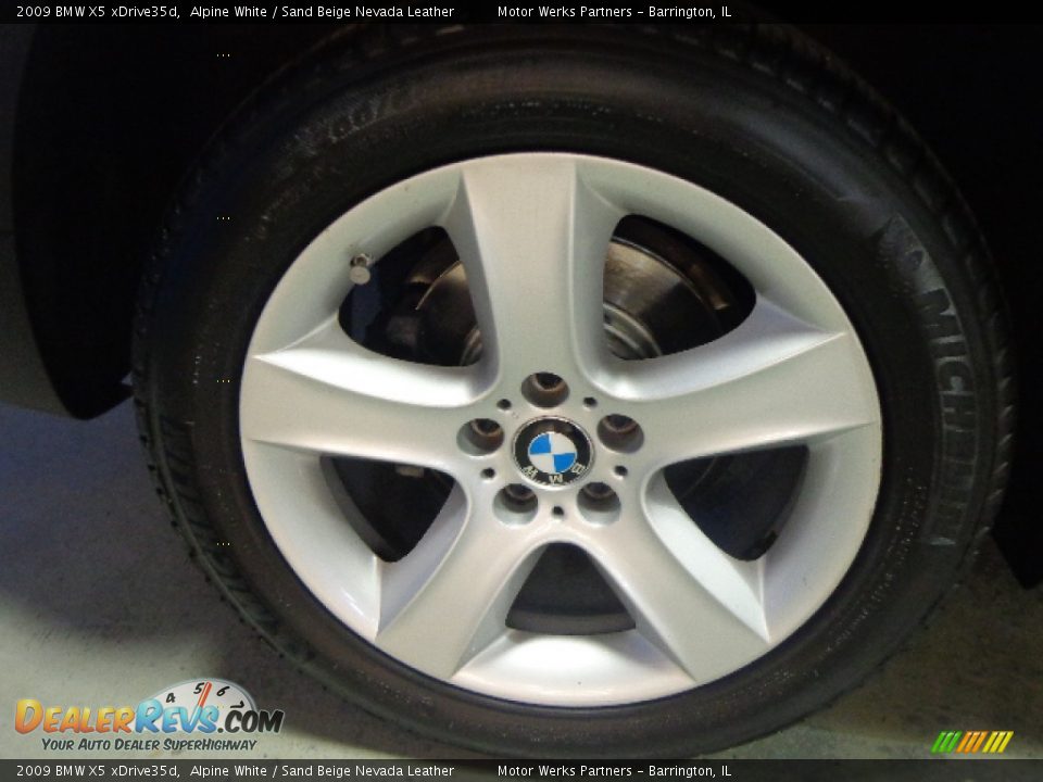 2009 BMW X5 xDrive35d Alpine White / Sand Beige Nevada Leather Photo #15