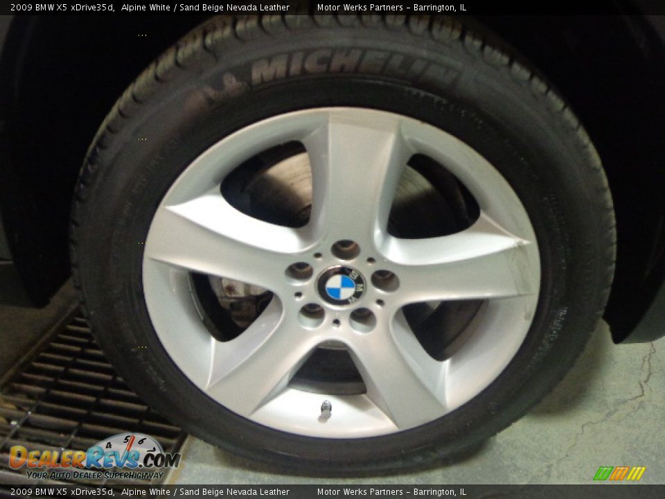 2009 BMW X5 xDrive35d Alpine White / Sand Beige Nevada Leather Photo #16