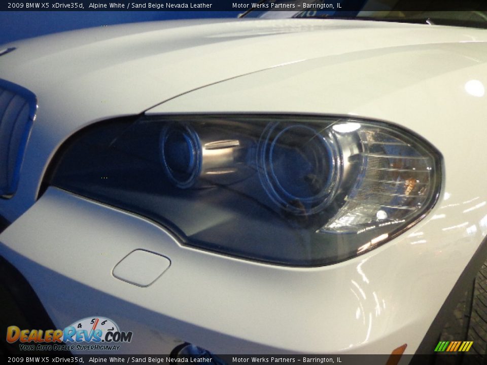 2009 BMW X5 xDrive35d Alpine White / Sand Beige Nevada Leather Photo #18