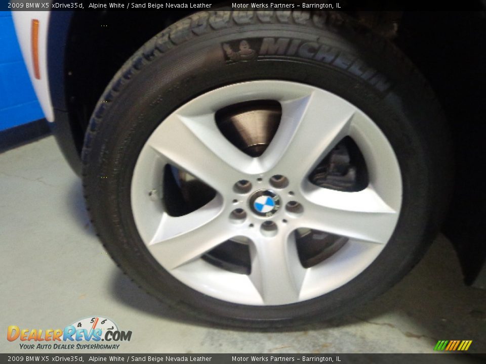 2009 BMW X5 xDrive35d Alpine White / Sand Beige Nevada Leather Photo #20