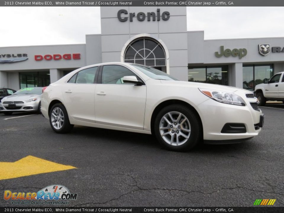 2013 Chevrolet Malibu ECO White Diamond Tricoat / Cocoa/Light Neutral Photo #1