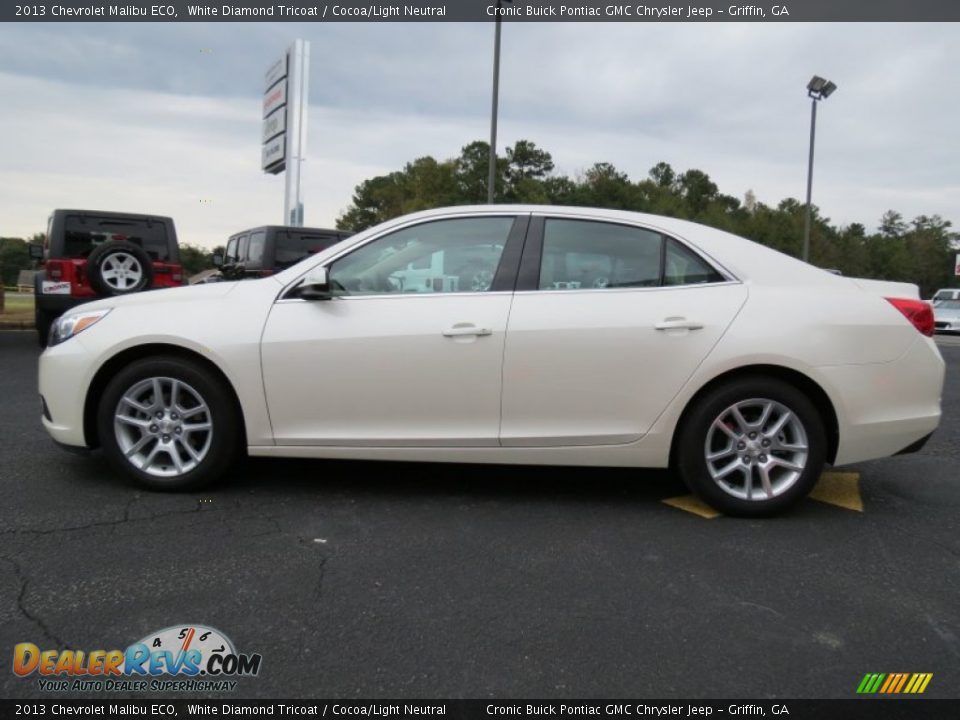 2013 Chevrolet Malibu ECO White Diamond Tricoat / Cocoa/Light Neutral Photo #4